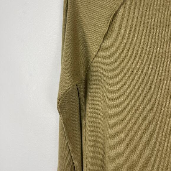 Free People We The Free Green Snowy Thermal Tunic Top Boat Neck Women's Large - Picture 6 of 12